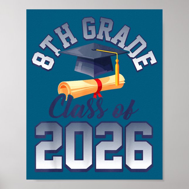 8th grade class of 2026 graduation  poster (Front)