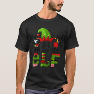 8th Grade Elf Teacher Christmas Elf Pajamas Xmas G T-Shirt