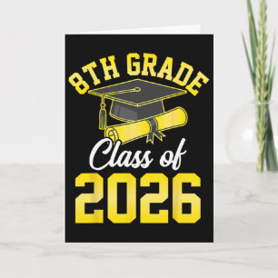 8th Grade Graduate Cl Of 2026 Graduation Students Card