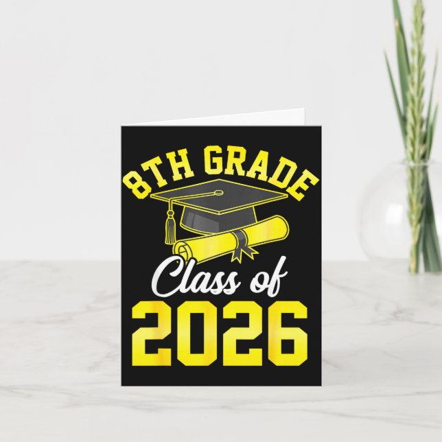 8th grade graduate class of 2026 graduation card (Front)