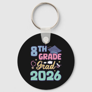 8th Grade Graduation 2026 Proud Grad Student Famil Key Ring
