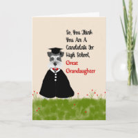 8th Grade Graduation Card for Great Granddaughter