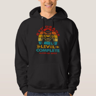 8th Grade Graduation Level Complete Video Gamer Cl Hoodie