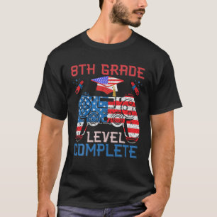 8Th Grade Level Complete Class Of 2022 American Fl T-Shirt