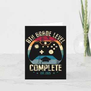 8th Grade Level Complete Gamer Cl Of 2025 Graduati Card