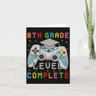 8th Grade Level Complete Gamer Class Of 2024 Gradu Card