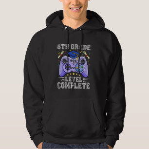 8th Grade Level Complete Gamer Class of 2024 Gradu Hoodie