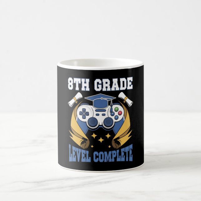 8th Grade Level Complete Gaming Gamer Graduation Coffee Mug (Center)