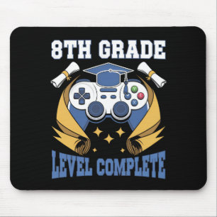 8th Grade Level Complete Gaming Gamer Graduation Mouse Pad
