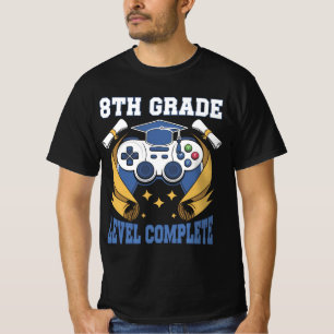 8th Grade Level Complete Gaming Gamer Graduation T-Shirt