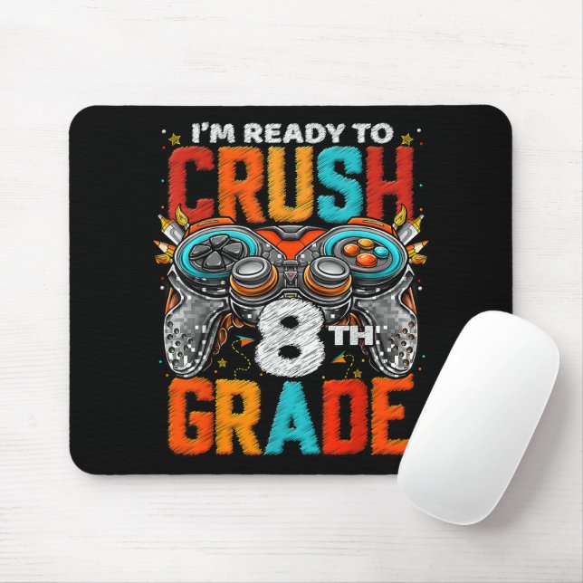 8th Grade Level Unlocked Game On Back To School  Mouse Pad (With Mouse)