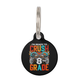 8th Grade Level Unlocked Game On Back To School Pet Tag