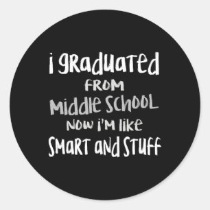 8th Grade Middle School Graduate Shirt-junior High Classic Round Sticker