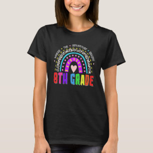 8th Grade Rainbow Leopard First Day Back To Scho T-Shirt