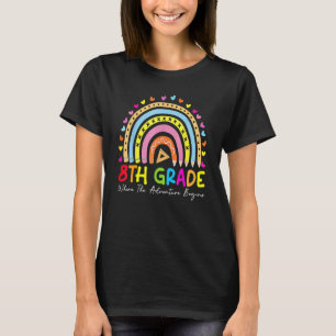 8th Grade Rainbow Teacher Team Second Grade Squad T-Shirt