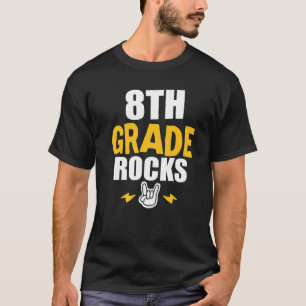 8th Grade Rocks Back To School Eighth Grade Teache T-Shirt