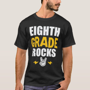 8th Grade Rocks Back To School Music Teacher Stu T-Shirt