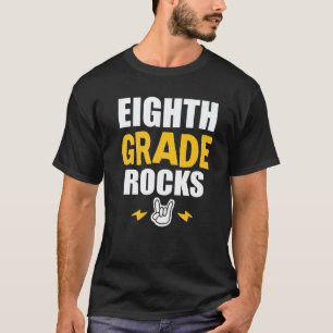 8th Grade Rocks Back To School Music Teacher Stud T-Shirt