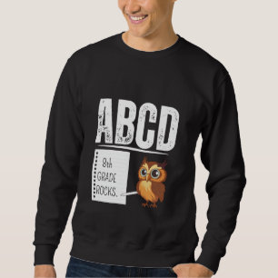 8th GRADE ROCKS Pencil ABCD Teacher Back To School Sweatshirt