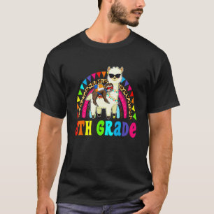 8th Grade Sloth Riding Llama Back To School First T-Shirt