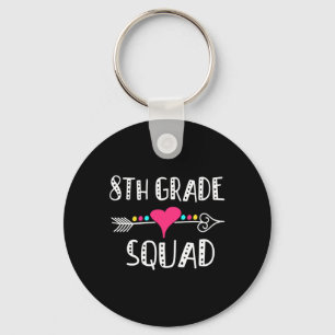 8th Grade Squad Teacher Student Team Back To Schoo Key Ring