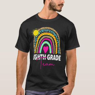 8th Grade Teacher Rainbow Back To School Hello Eig T-Shirt