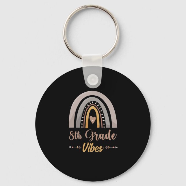 8th Grade Vibe Eighth Grade Back to School Key Ring (Front)