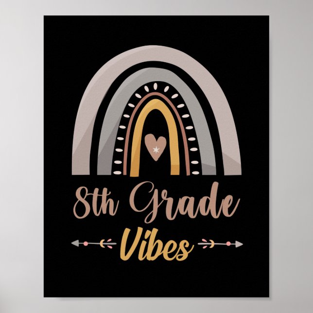 8th Grade Vibe Eighth Grade Back to School Poster (Front)