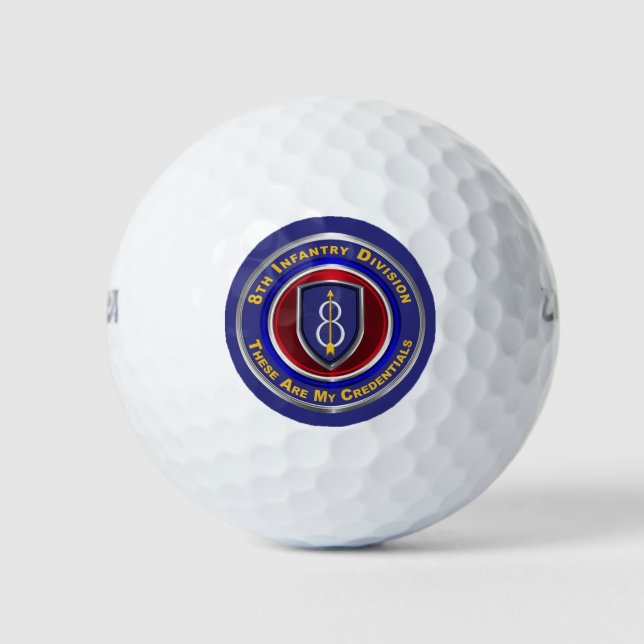 8th Infantry Division “Pathfinder”  Golf Balls (Front)