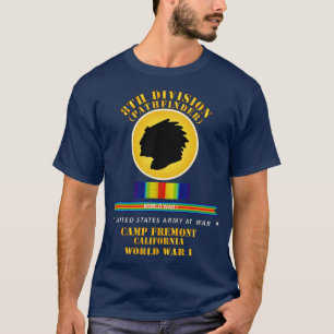 8th Infantry Division w WWI SVC Streamer T-Shirt