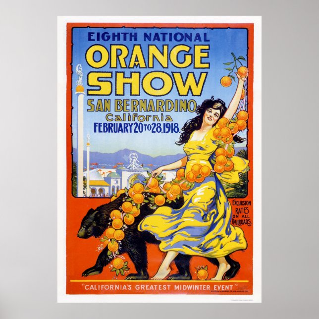 8th National Orange Show 1918 Poster (Front)