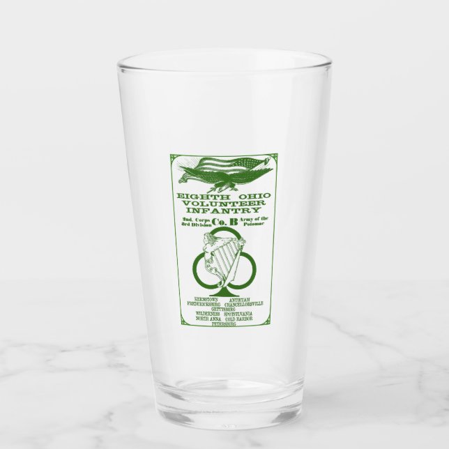 8th Ohio beer glass (Front)