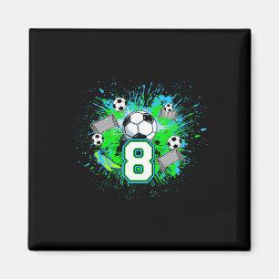 8th Soccer Birthday Party 8 Year Old Soccer Player Magnet