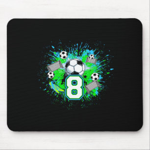 8th Soccer Birthday Party 8 Year Old Soccer Player Mouse Pad