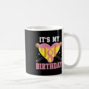 8th Softll Birthday Party 8 Year Old Softll Player Coffee Mug