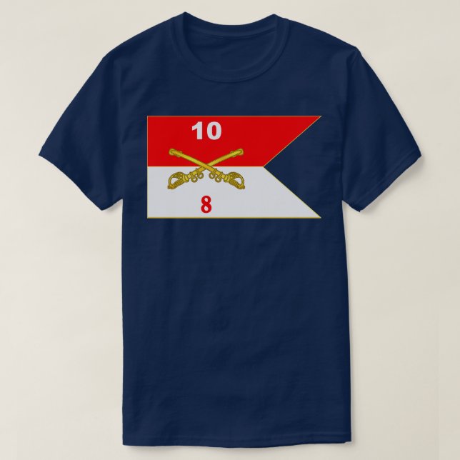 8th Squadron 10th Cavalry Guidon T-Shirt (Design Front)