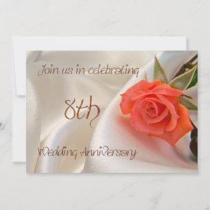 8th wedding anniverary party invitation