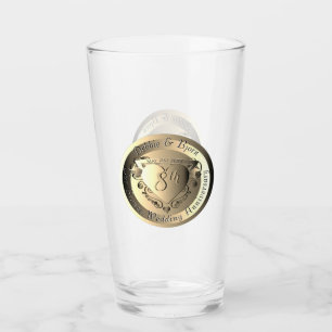 8th Wedding Anniversary Bigger Bronze Medallion  Glass