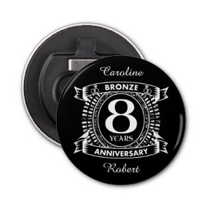 8TH wedding anniversary bronze Bottle Opener