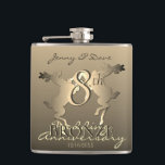 8th Wedding Anniversary Bronze Reindeer Hip Flask<br><div class="desc">Reindeer on a flask for your 8th bronze wedding anniversary is somehow appropriate,  and my reindeer graphic makes it all the sweeter and unique!</div>
