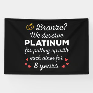8th Wedding Anniversary I - Bronze Funny Couple Banner