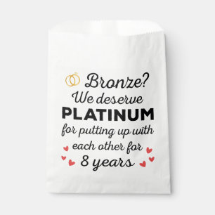 8th Wedding Anniversary I - Bronze Funny Couple Favour Bag