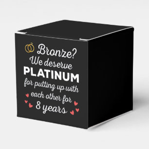 8th Wedding Anniversary I - Bronze Funny Couple Favour Box