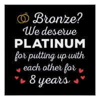 8th Wedding Anniversary I - Bronze Funny Couple
