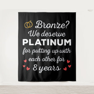 8th Wedding Anniversary I - Bronze Funny Couple Tapestry