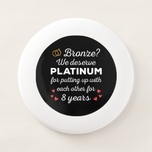 8th Wedding Anniversary I - Bronze Funny Couple Wham-O Frisbee