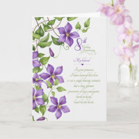 8th Wedding Anniversary Sentimental Clematis Vine