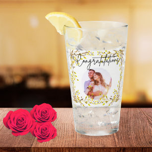 8th Wedding Anniversary Spring Flowers Photo Glass