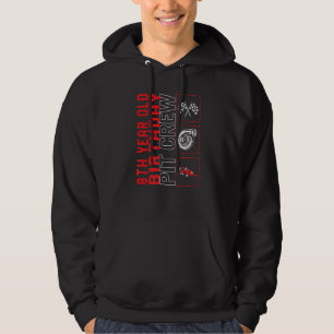 8th Year Old Birthday Pit Crew Car Racing Race Dri Hoodie