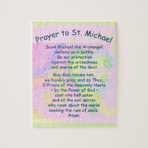 8x10" 110 Piece St. Michael's Prayer Customisable Jigsaw Puzzle